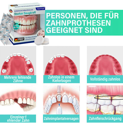Coeurva® Medizinische Vollprothese mit starker Saugkraft | Hergestellt & geliefert aus Deutschland 🍀✅ Kein Wackeln, kein Schmerz